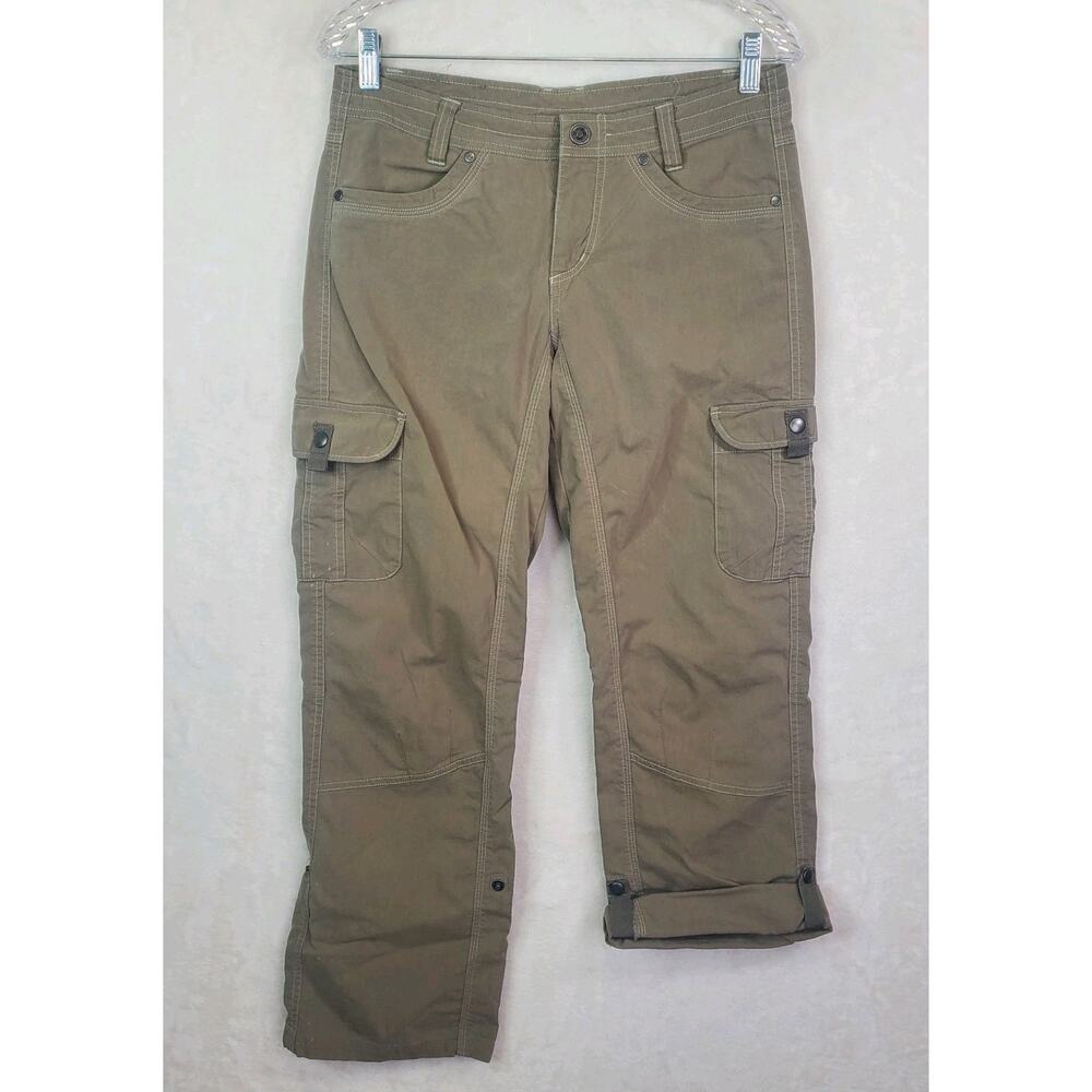 Kuhl Splash Roll Up Hiking Full Length Pants Or Capris Pine Green Womens Sz 6